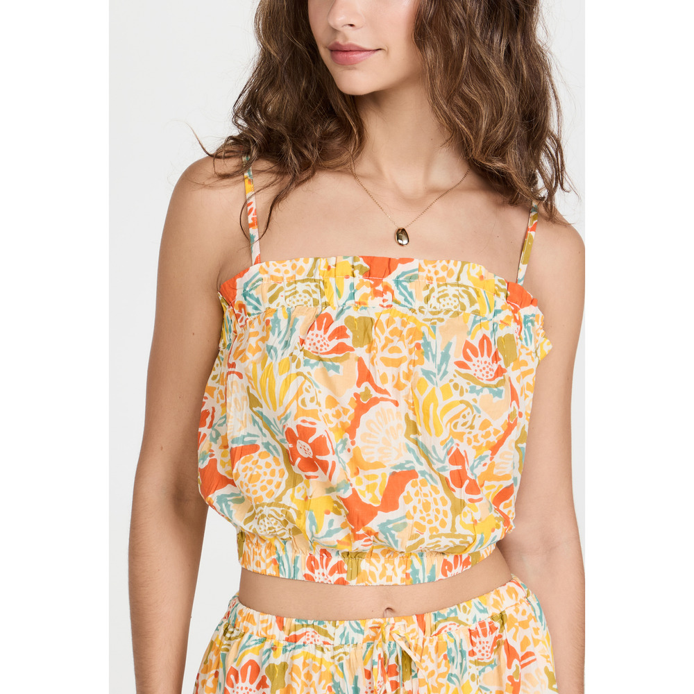 Velvet 'Adelle' Yellow Floral Print Blouse Size XS
